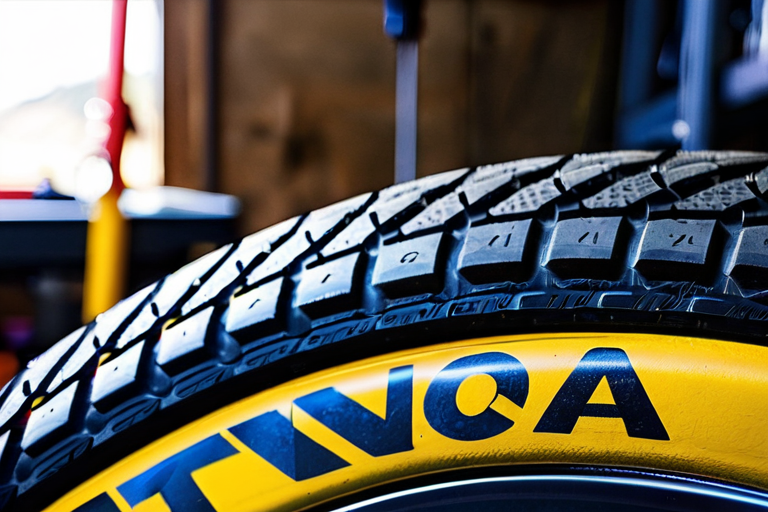 Close-up of hoverboard tire inspection