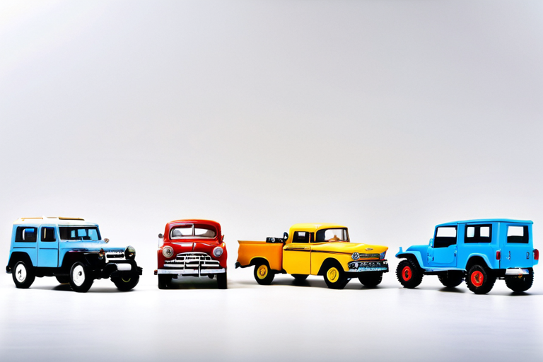 Evolution of toy off-road vehicles through decades