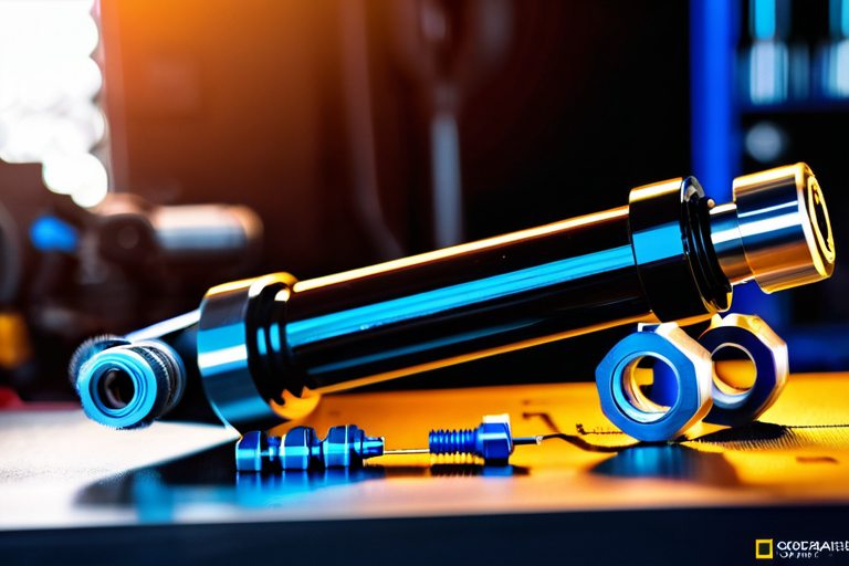 Detailed view of RC car suspension components and geometry