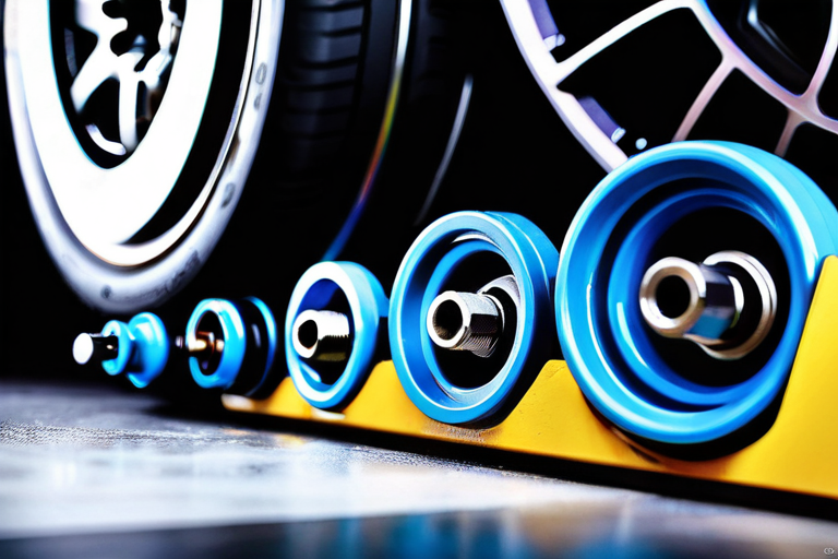 Detailed view of toy vehicle suspension system