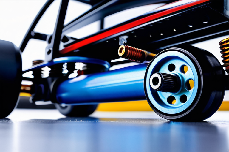 Detailed view of miniature suspension system