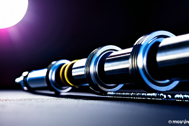 Detailed view of miniature vehicle suspension components