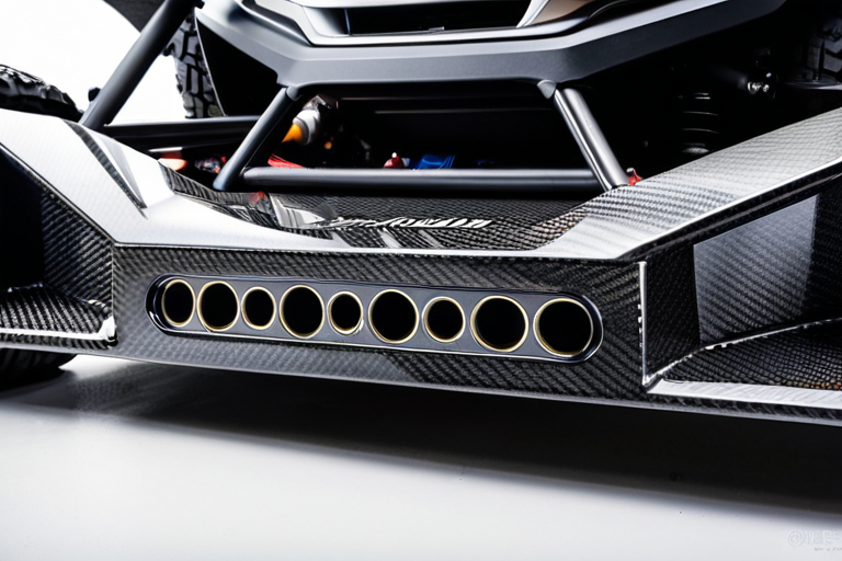 Carbon fiber chassis of modern toy off-road vehicle