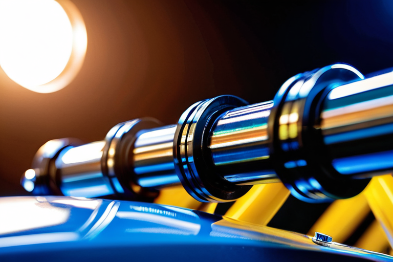 Close-up of miniature vehicle suspension components