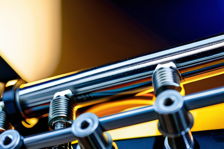 Detailed view of miniature suspension components