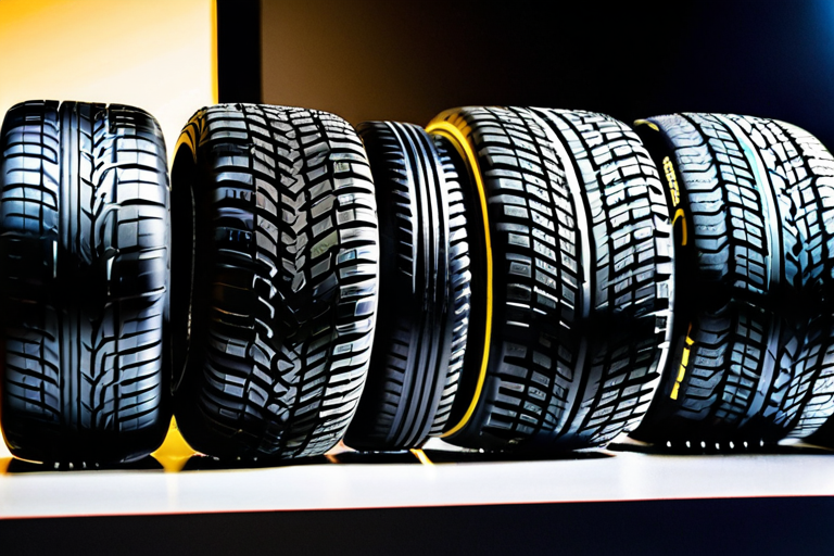 Various miniature off-road vehicle tires for different terrains