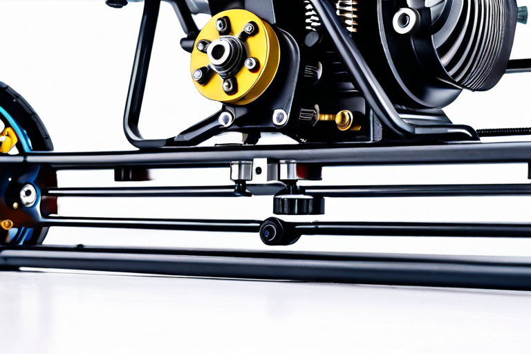 Detailed view of miniature suspension system