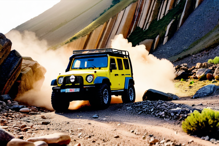 Miniature vehicle navigating complex terrain