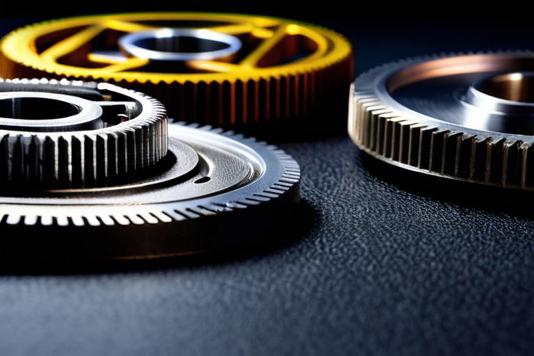 Detailed view of miniature transmission and differential components