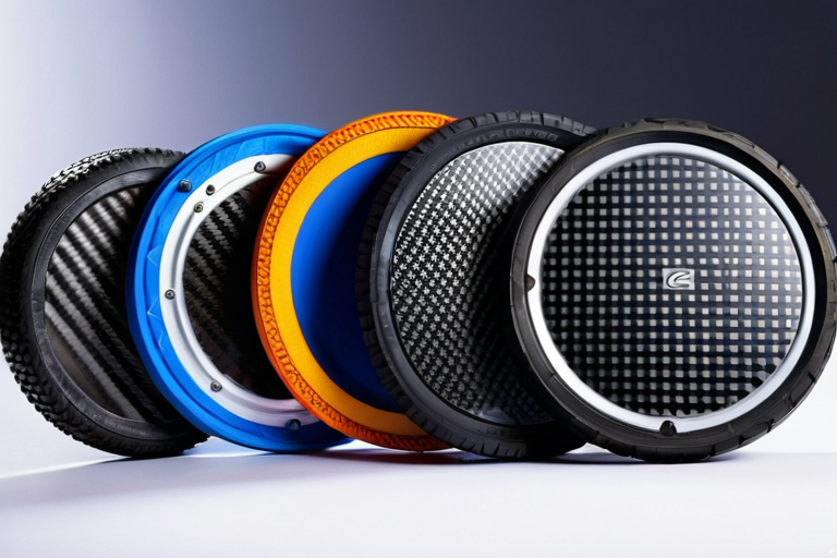 Comparison of different material samples used in miniature vehicles