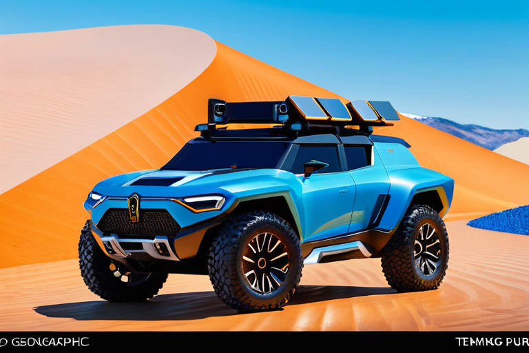 Concept image of advanced miniature off-road vehicle with sensors