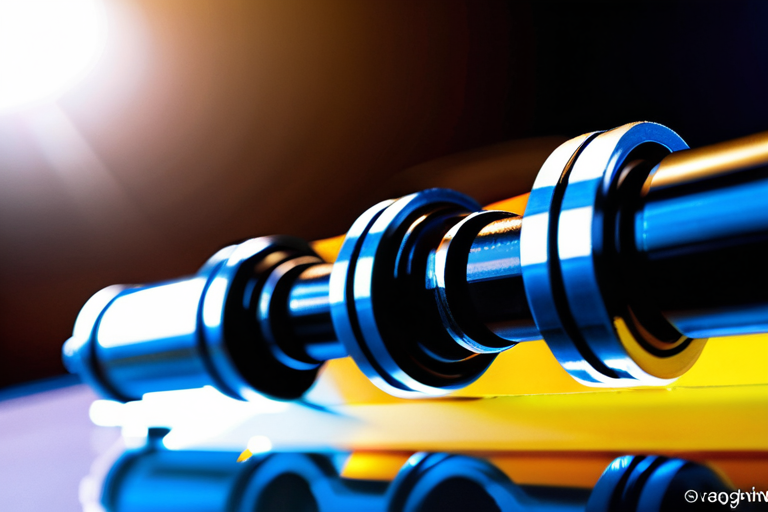 Detailed view of miniature vehicle suspension components