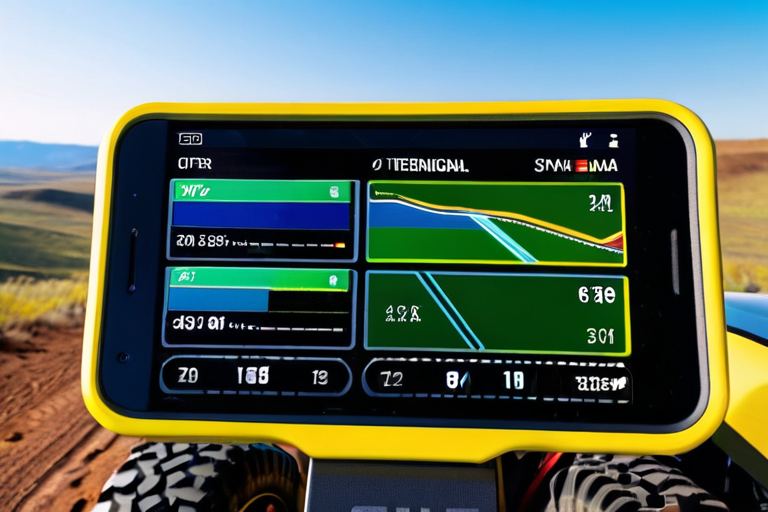 Digital interface controlling toy off-road vehicle parameters