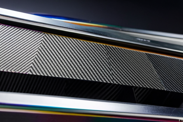 Close-up of advanced materials used in RC vehicle construction