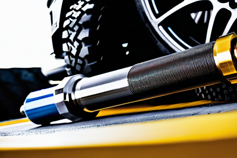 Detailed view of miniature suspension components