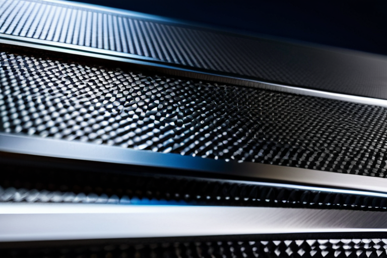 Close-up of advanced materials in miniature vehicle construction