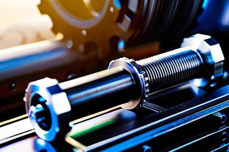 Close-up of miniature vehicle drivetrain components