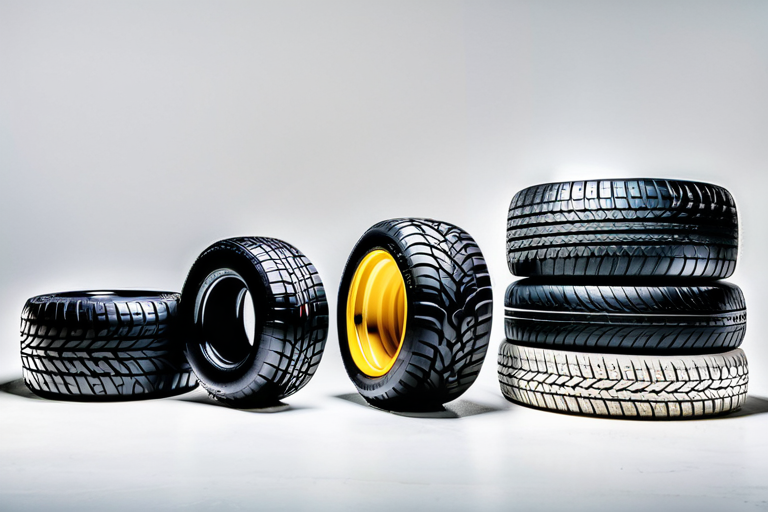 Various miniature off-road tires for different terrains