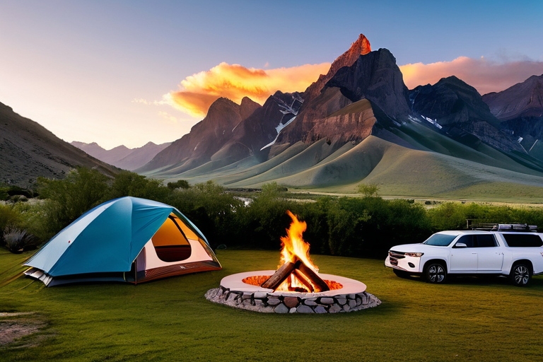 Campsite at Creekside Offroad Ranch with scenic backdrop