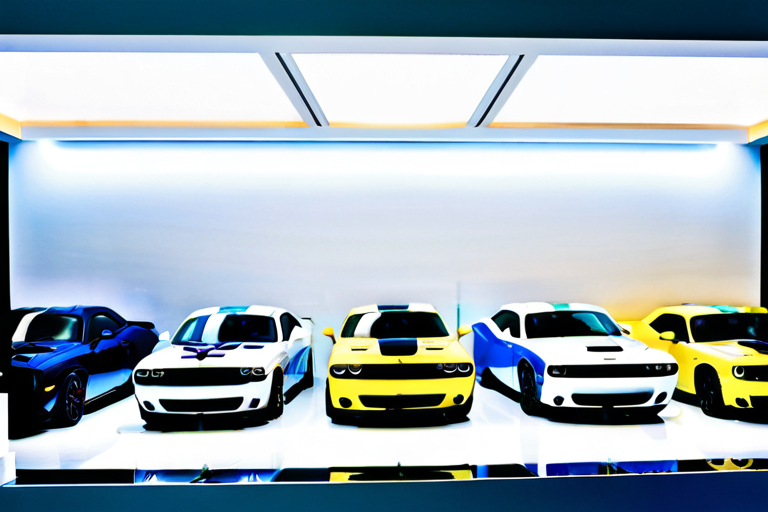 Dodge Challenger toy car collection display