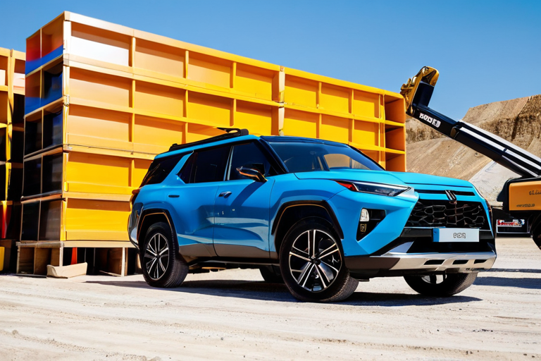 SUV at construction site demonstrating utility