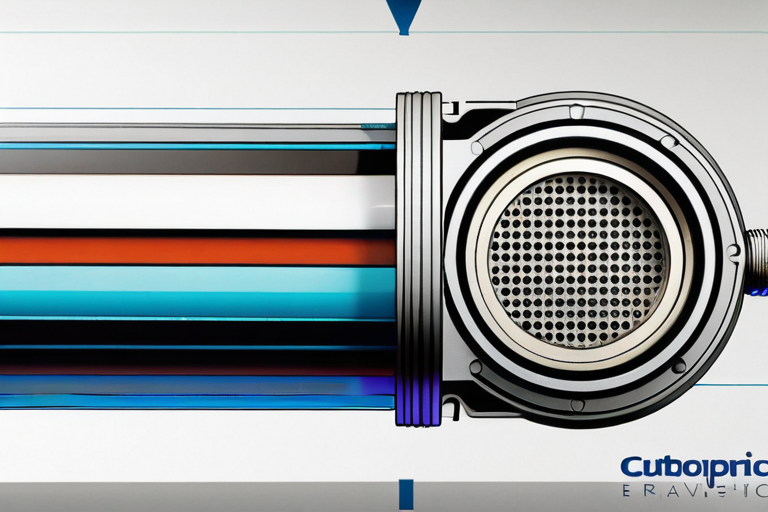 Cross-section of miniature shock absorber technology