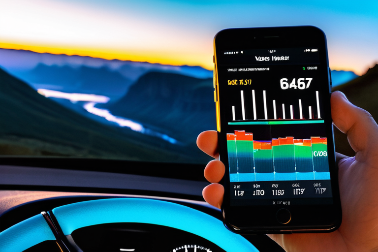 Smartphone interface showing telemetry data from toy off-road vehicle