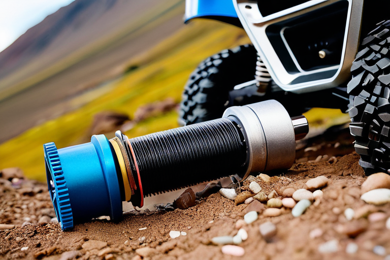 Close-up of brushless motor and transmission system