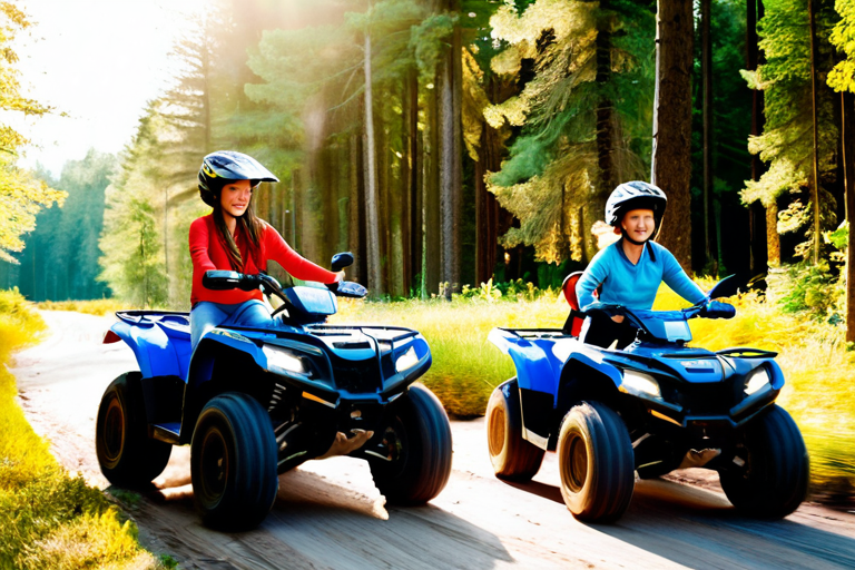 Family enjoying ATV riding at General Sams
