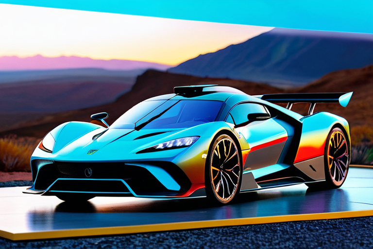 Futuristic RC vehicle with augmented reality interface