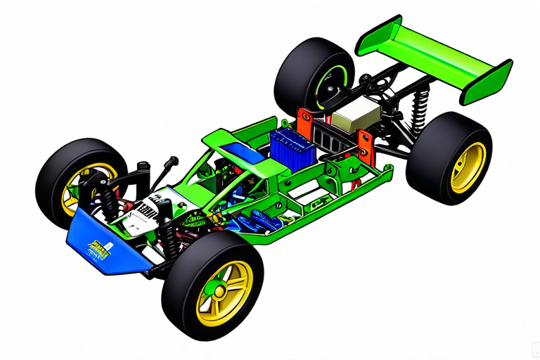 Grasshopper RC car chassis technical diagram