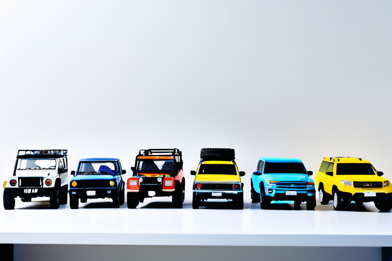 Evolution of toy off-road vehicles through decades