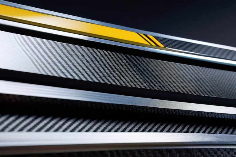 Carbon fiber and aluminum components in miniature vehicle