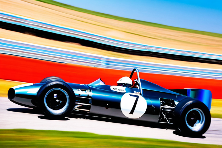 Mid-century racing car with sleek design