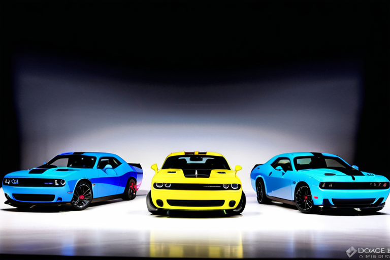 Modern Dodge Challenger toy car collection including Hellcat and Demon variants