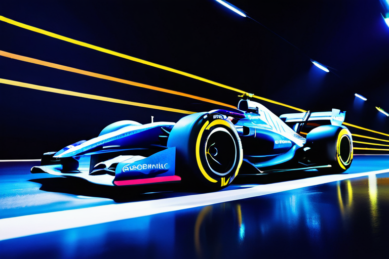 Modern racing car with advanced aerodynamics