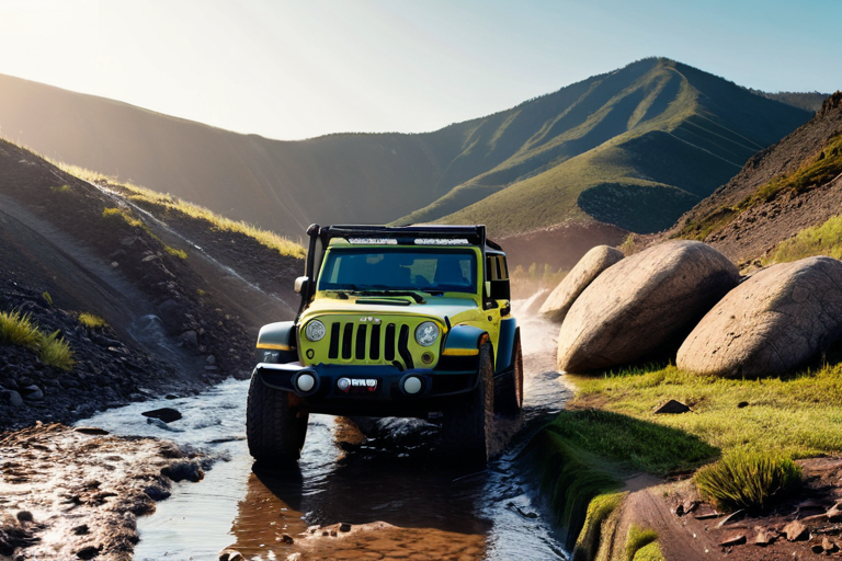 Technical obstacle course at Creekside Offroad Ranch