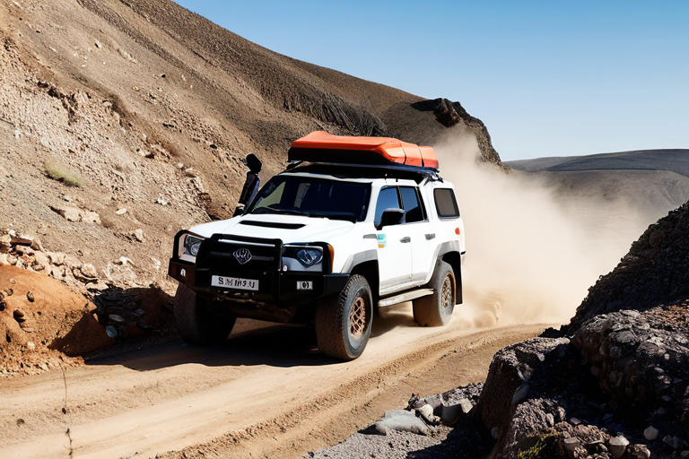 Off-road vehicle navigating rocky terrain at Creekside
