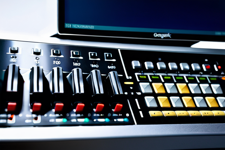 Modern radio control transmitter with digital display