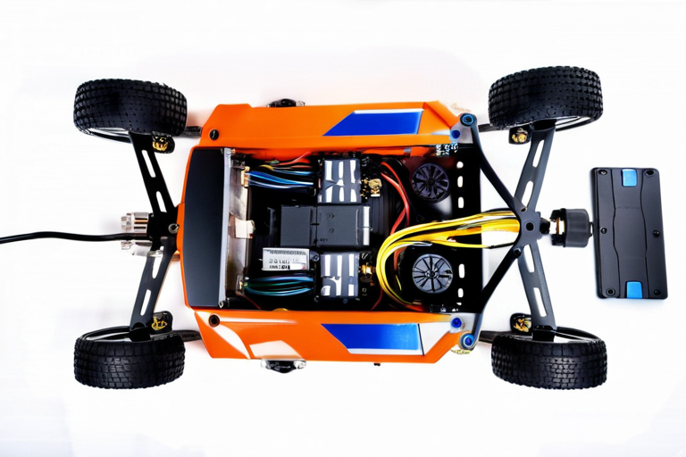 RC vehicle electronics layout and components