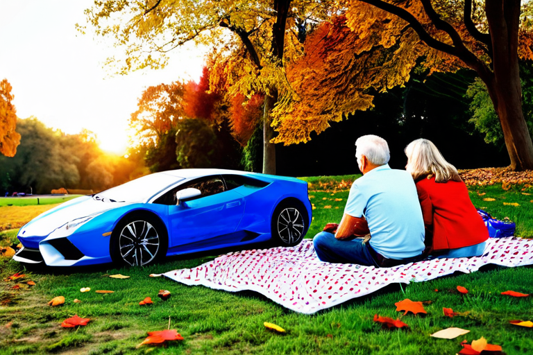 Family enjoying RC cars together in park