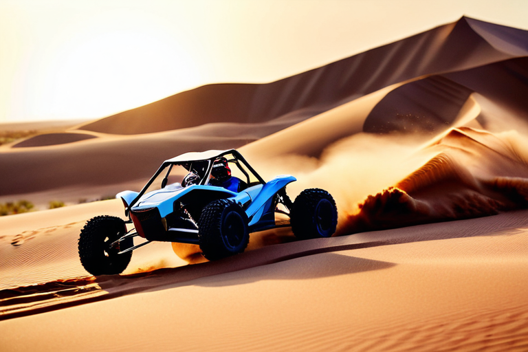 Toy buggy on sand dune