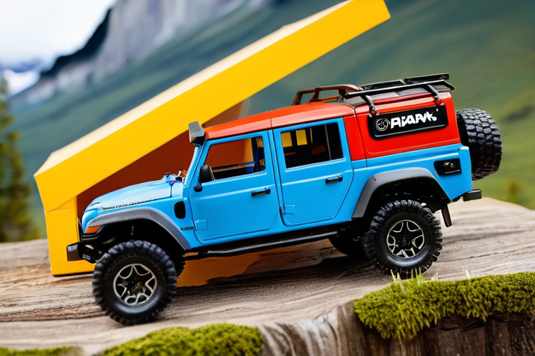 Highly detailed miniature off-road vehicle showing realistic scale features
