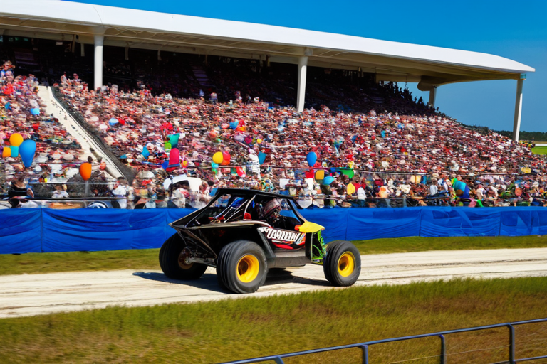 Crowd watching swamp buggy races