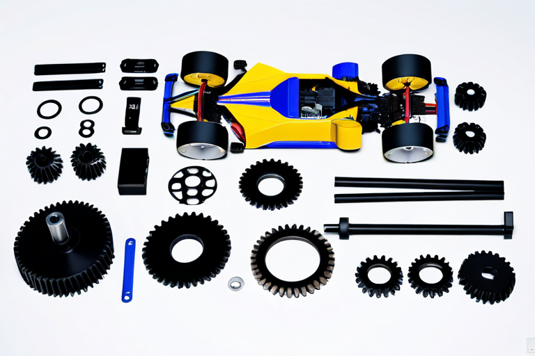 Detailed technical components of RC vehicle