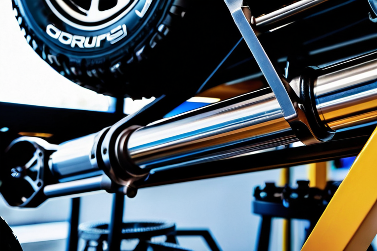 Detailed view of off-road suspension components