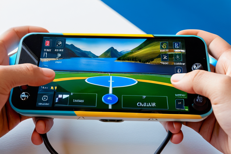 Modern RC controller with digital display and smartphone integration