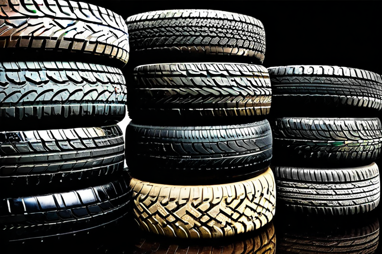 Comparison of different tire tread patterns for various off-road conditions