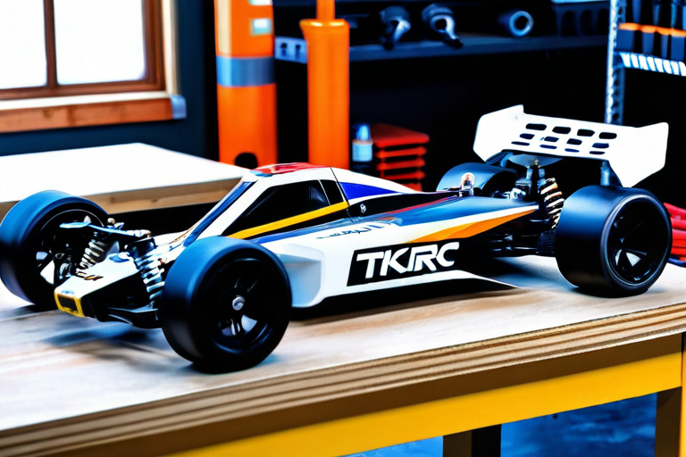 Close-up of TK10 RC Car components and specifications