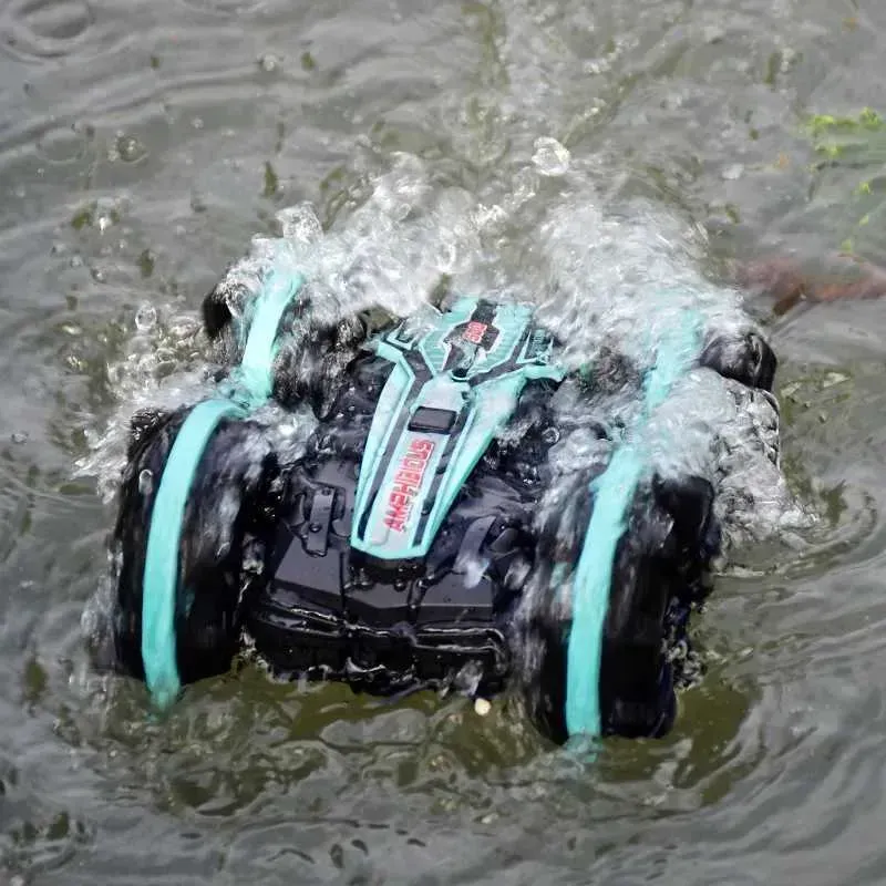 360 Rotate Rc Cars Remote Control Stunt Car Dual Sides Driving on Water and Land Amphibious